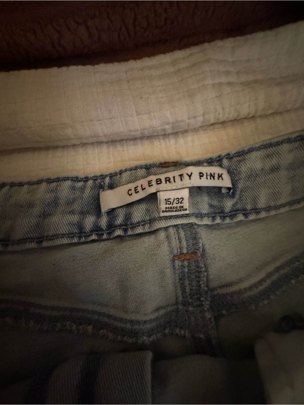 Celebrity Pink Juniors SIZE 15/32 Low Rise Wide Leg Double Waist Jeans Boho - Picture 5 of 16